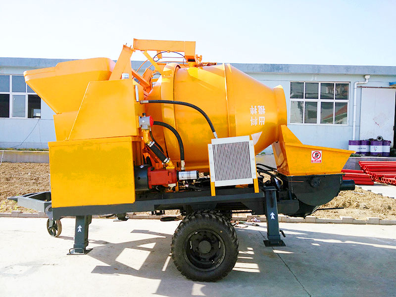 concrete mixer machine with pump