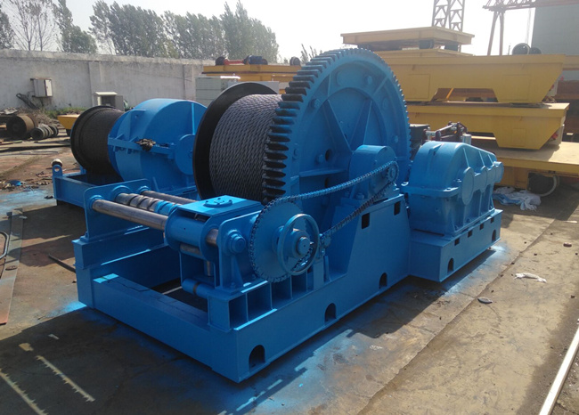 30ton winch with spooling device