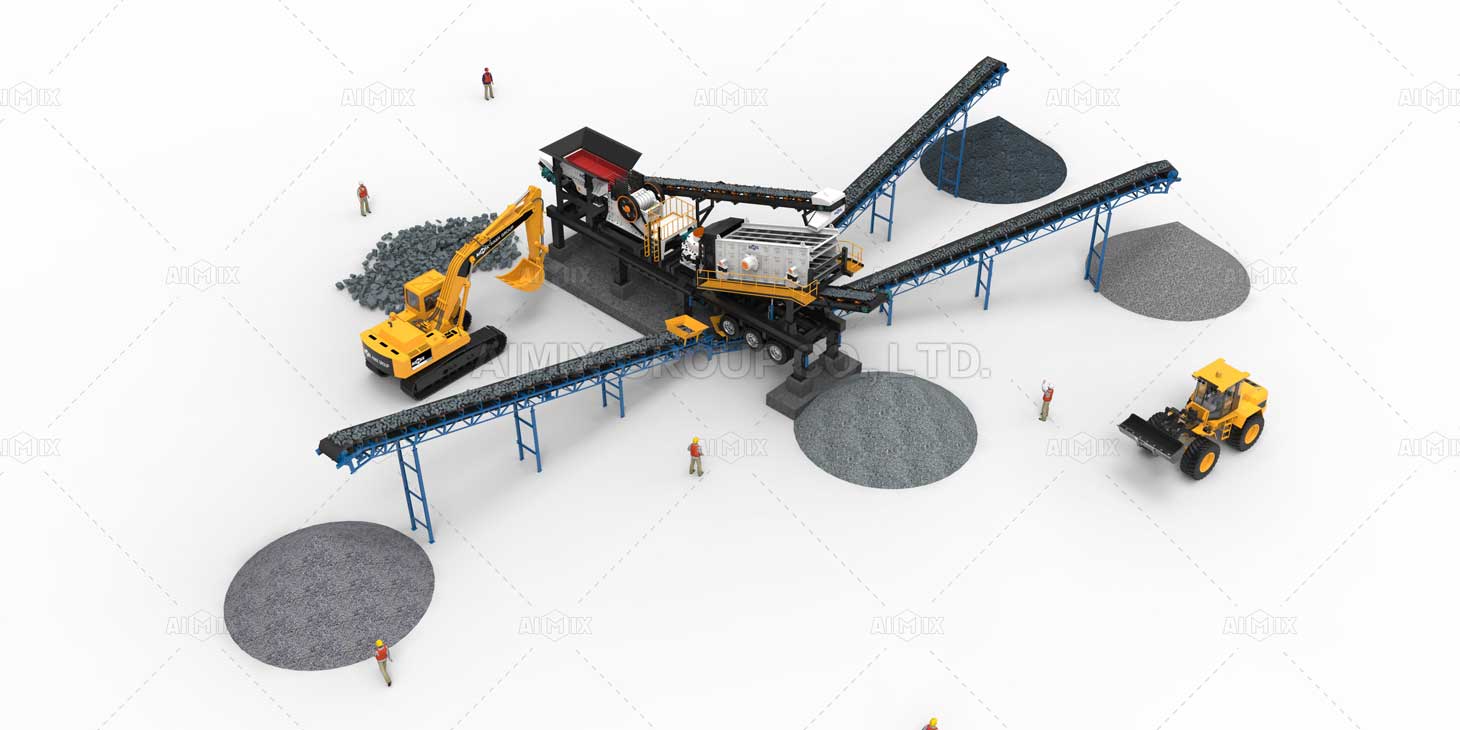 50TPH Mobile tipe quarry mesin stone crusher